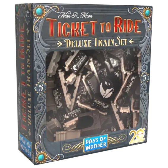 Ticket to Ride: 20th Anniversary Deluxe train set - černý