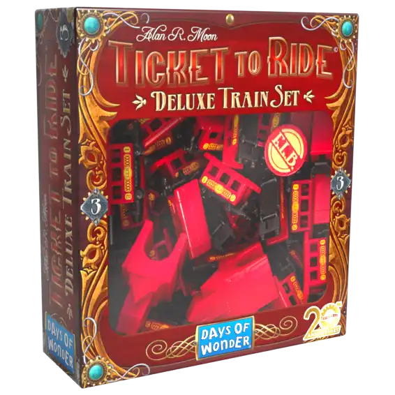 Ticket to Ride: 20th Anniversary Deluxe train set - červený