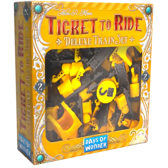 Ticket to Ride: 20th Anniversary Deluxe train set - žlutý