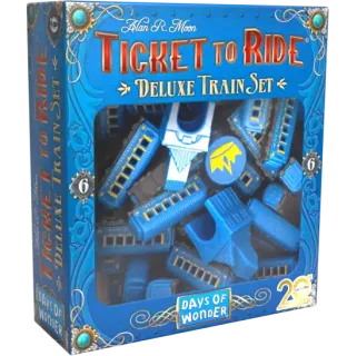 Ticket to Ride: 20th Anniversary Deluxe train set - modrý